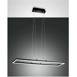 Fabas Luce, Pendelleuchte, Bard LED Pendelleuchte 52W dimmbar warmweiss Schwarz 3394-45-101 (5180 lm)