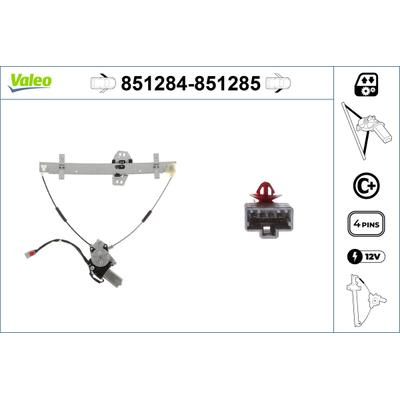 VALEO Fensterheber vorne links 851284 für HONDA