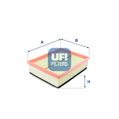 UFI Luftfilter 3015100 Filtereinsatz 50mm für Fiat
