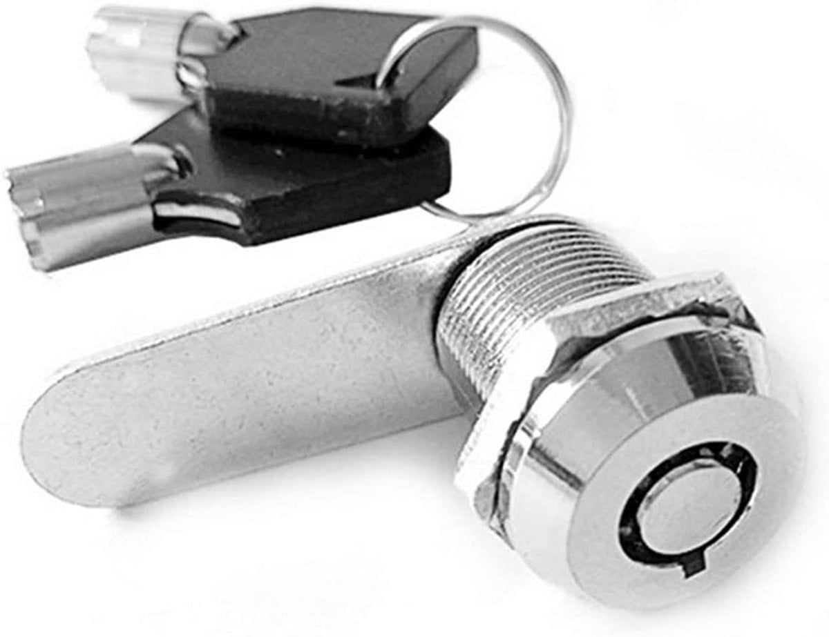 Zilveren Brievenbus Slot en Kast Slot van Zinklegering - 25mm
