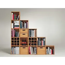 Fachboden für Stapelbox Buche geölt braun natur 33.5x1.3x30 cm