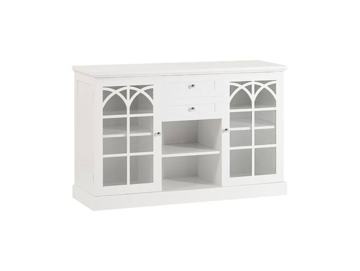 Buffet de rangement effet bois blanc