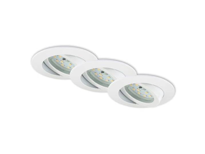 Briloner Leuchten LED Einbauleuchte, dimmbar, Einbaustrahler, LED Strahler, Spots, Deckenstrahler, Deckenspot, Lampen Wohnzimmer, LED Einbaustrahler 230v, Deckeneinbauleuchten, Einbaustrahler Set, schwenkbar, rund