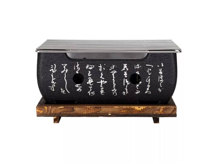 Nouvel - Kohlen-Tischgrill, 13 x 24 cm, Black