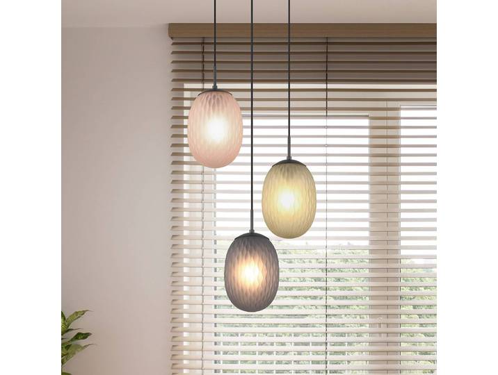 Trio Lighting Glas Hängeleuchte Facette, dimmbar, Multicolour, für Wohn- / Esszimmer, Glas, Modern