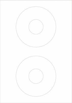 Schäfer Shop Select Universal-Etiketten, 117 mm rund, Permanentkleber, 200 Stück