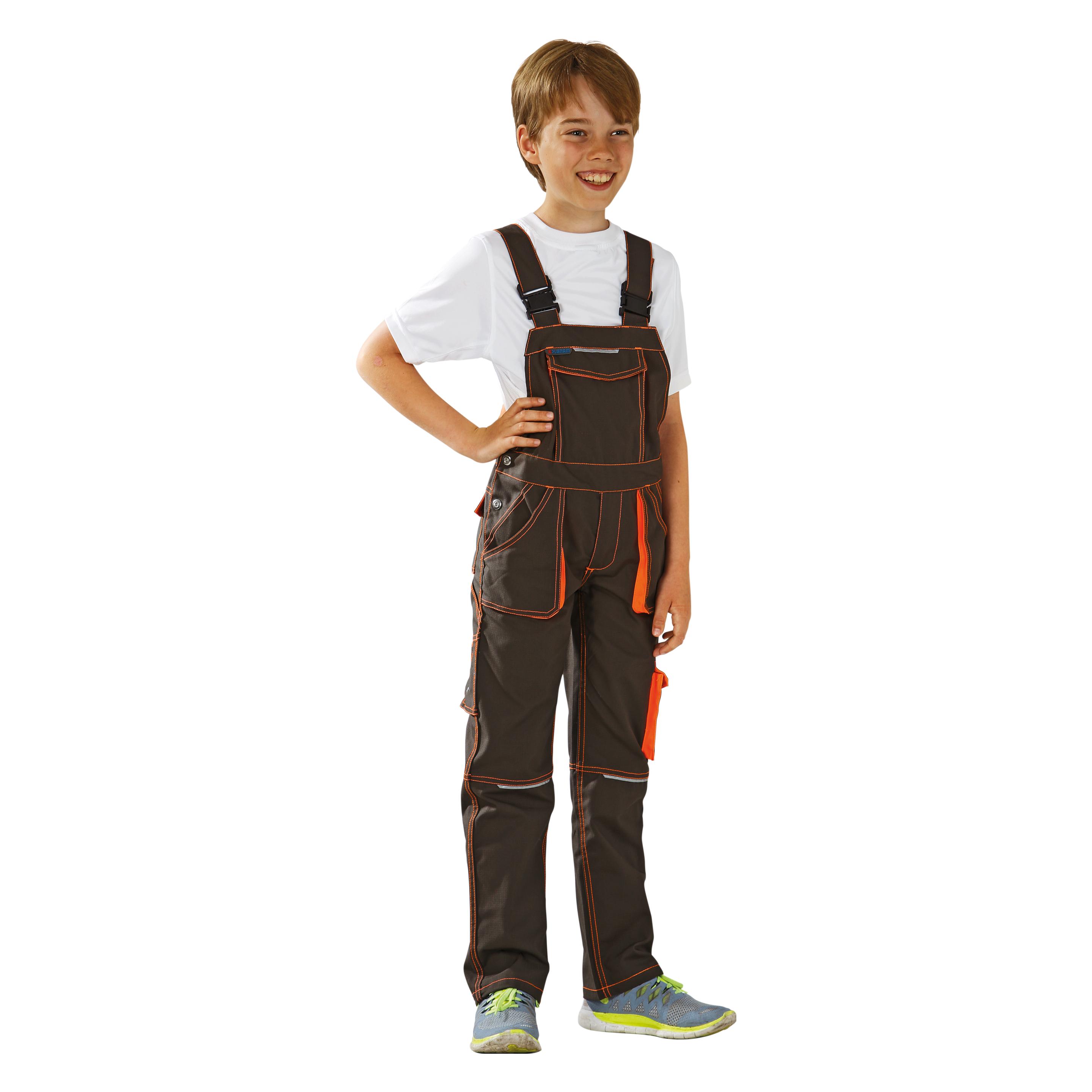 Planam Latzhose oliv/orange 122/128 134/140 (134) (42967024)