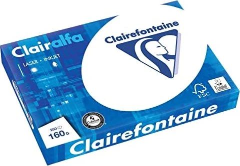 Clairefontaine Kopierpapier Clairalfa DIN A3 160 g/qm 250 Blatt