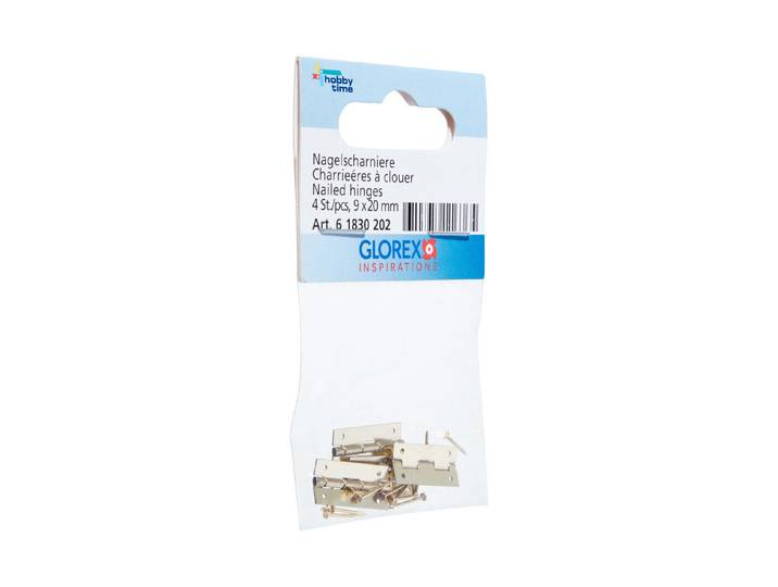 Glorex Nagelscharnier mit Stiften 9 × 20 mm 4 Stück