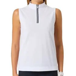 Daily Golf Kim ärmelloses Polo Damen weiss