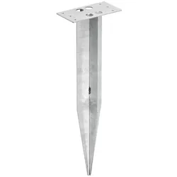CMD Creative Metalldesign Erdspieß für CMD Stehleuchten, Edelstahl (rostfrei), ECKIG CMD-38/1