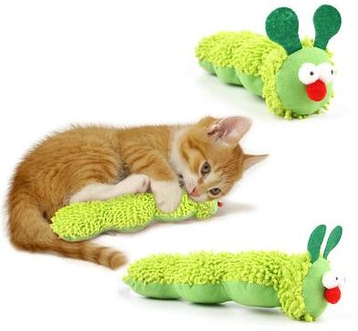 DynamicDeals Premium Caterpillar Interactive Cat Chew Toy With Catnip & Silvervine Dental Chew Fun & Playtime Enrichment For Cats Premium Caterpillar Interactive Cat Chew Toy With Catnip & Silvervine Dental Chew Fun & Playtime Enrichment For Cats
