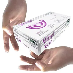 SFM ® CLEARIES : XL Vinylhandschuhe puderfrei glatt klar (200)
