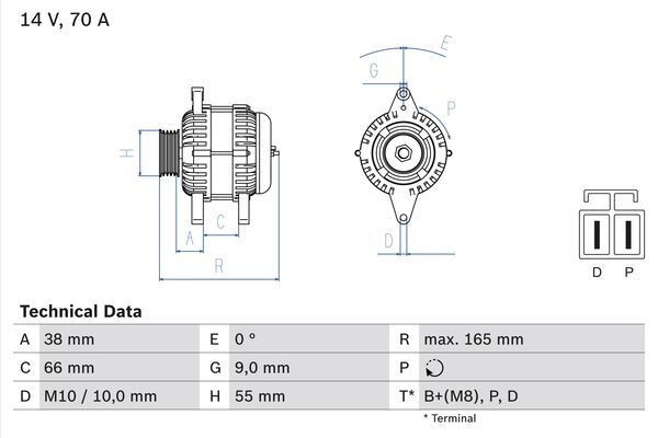 Bosch Lichtmaschine Generator 70A
