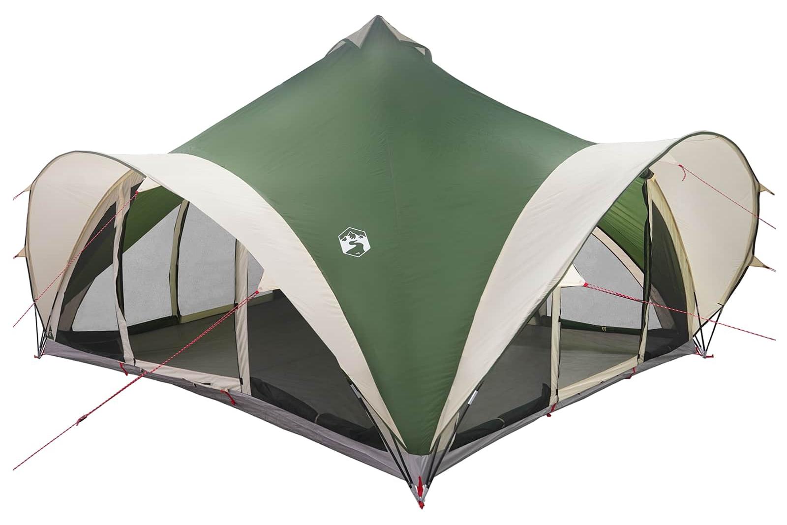 vidaXL Tipi Zelt 18.0 Personen Grün Polyester und Stahl