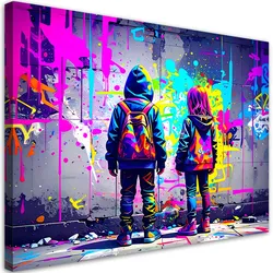 LEINWANDBILD Graffiti Street Art 120x80cm