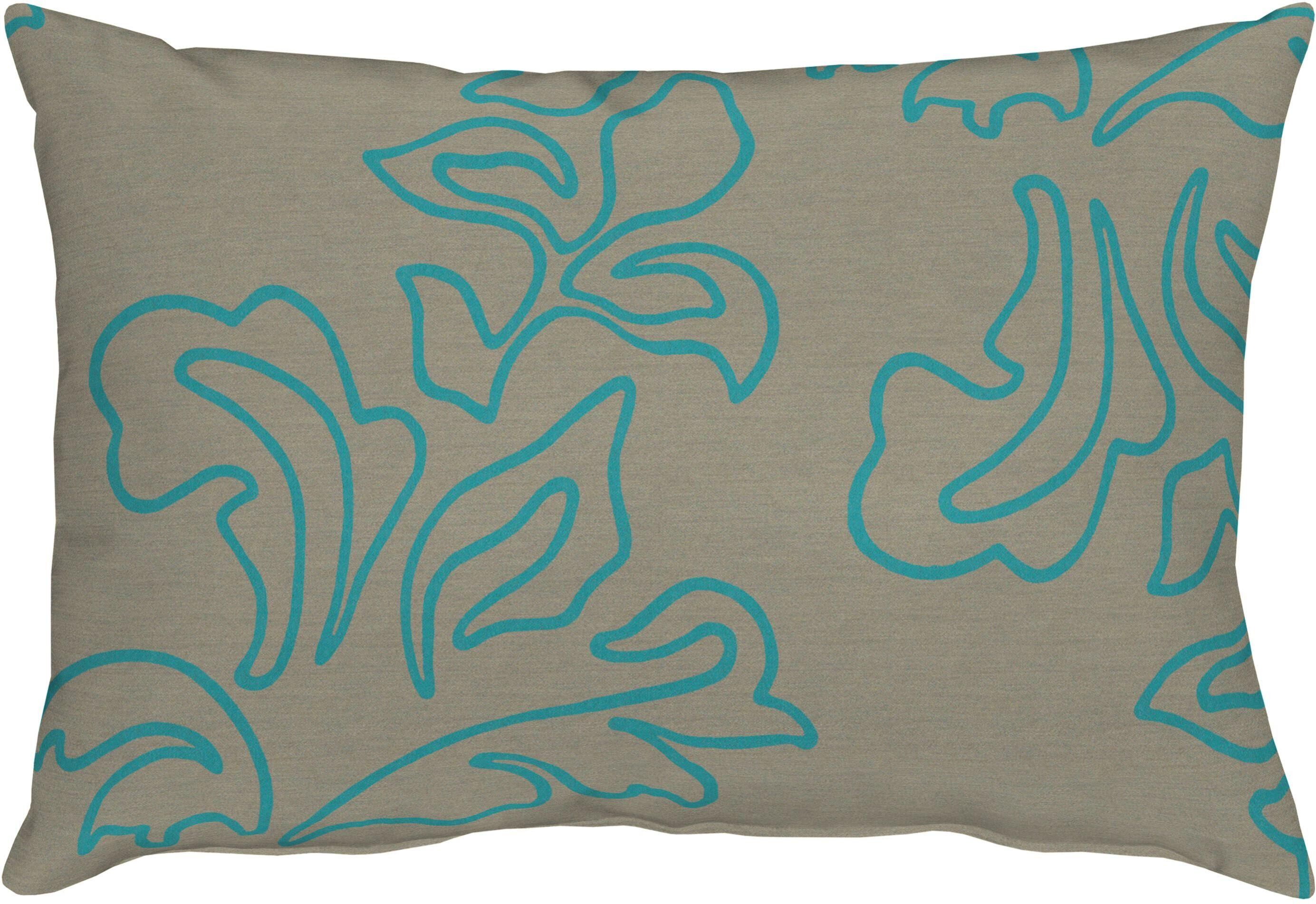 Dekokissen APELT "Monsun" Gr. 1, blau (türkis, ornamente), B:41cm L:61cm, Kunstfaser, Polyester, Dekokissen_Sitzkissen_Kissenhüllen, Dekokissen, Kissenhülle mit Füllung, 1 Stück türkis, ornamente B/L: 41cm x 61cm, 1 Stk.