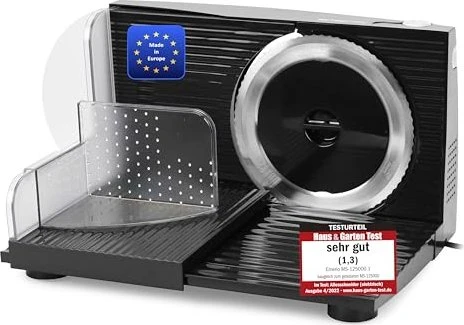 Emerio Allesschneider Edelstahlmesser einst. Schnittstärke schwarz