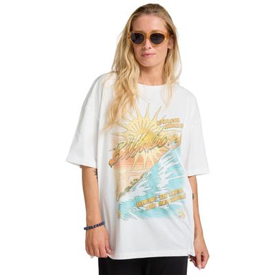 T-Shirt BILLABONG "Where The Sun Collide", Damen, Gr. L, weiß, Obermaterial: 100% Baumwolle., Shirts T-Shirt