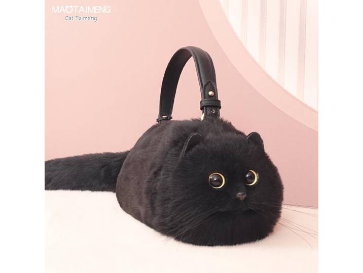 Sac à bandoulière Design féminin, petit sac messager pour homme, polyvalent, fait à la main, en peluche, chat mignon, automne et hiver