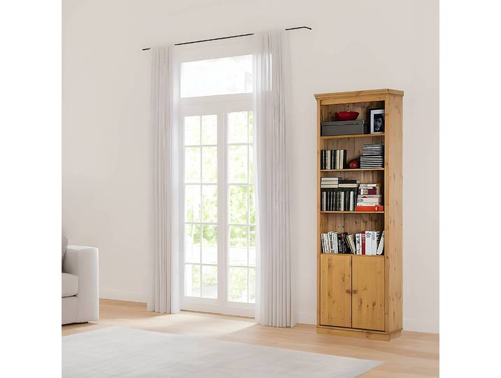 Étagère massive - Portes Pin massif Beige/Marron/Epicéa naturel 74 x 223 x 37cm