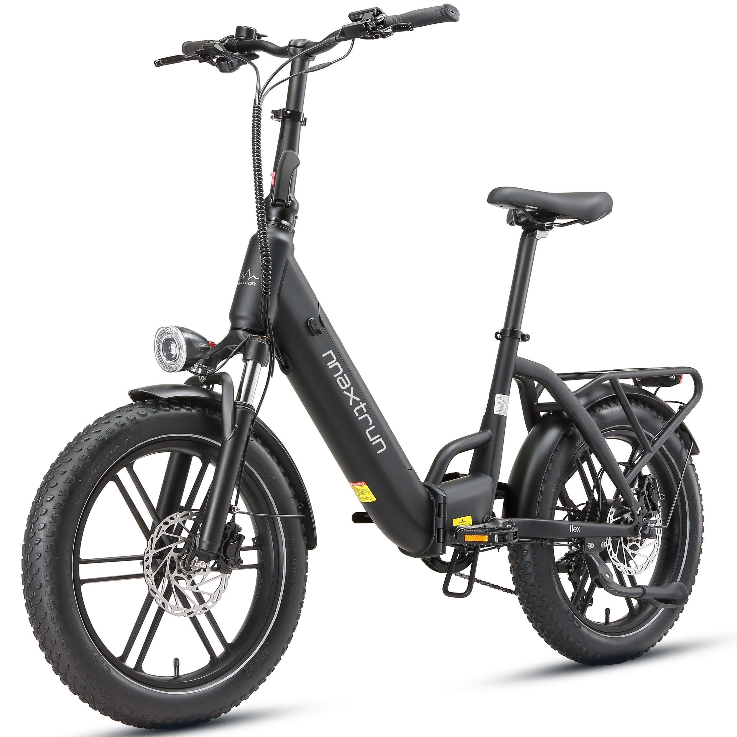 Draixcor LLEX E-Bike Klapprad 20 Zoll, 250W Heckmotor, 691Wh Akku, 100 km Reichweite, Drehmomentsensor, Shimano 7-Gang, Hydraulikbremsen, Schwarz