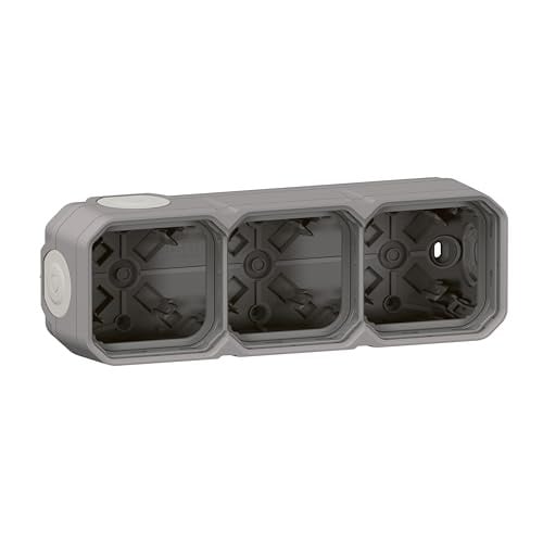Legrand Plexo waterdichte behuizing voor opbouwmontage, 3-voudig, grijs