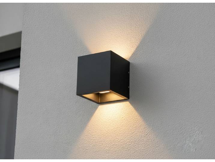 Design wandlamp Cube zwart vierkant Artdelight - WL CUBE-3K ZW