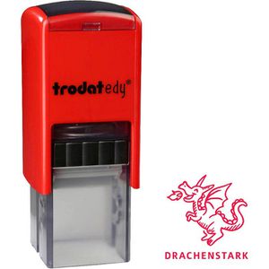Trodat Motivstempel edy FIX Drache, aus Kunststoff, 1,9 x 1,9 cm, selbstfärbend, rot
