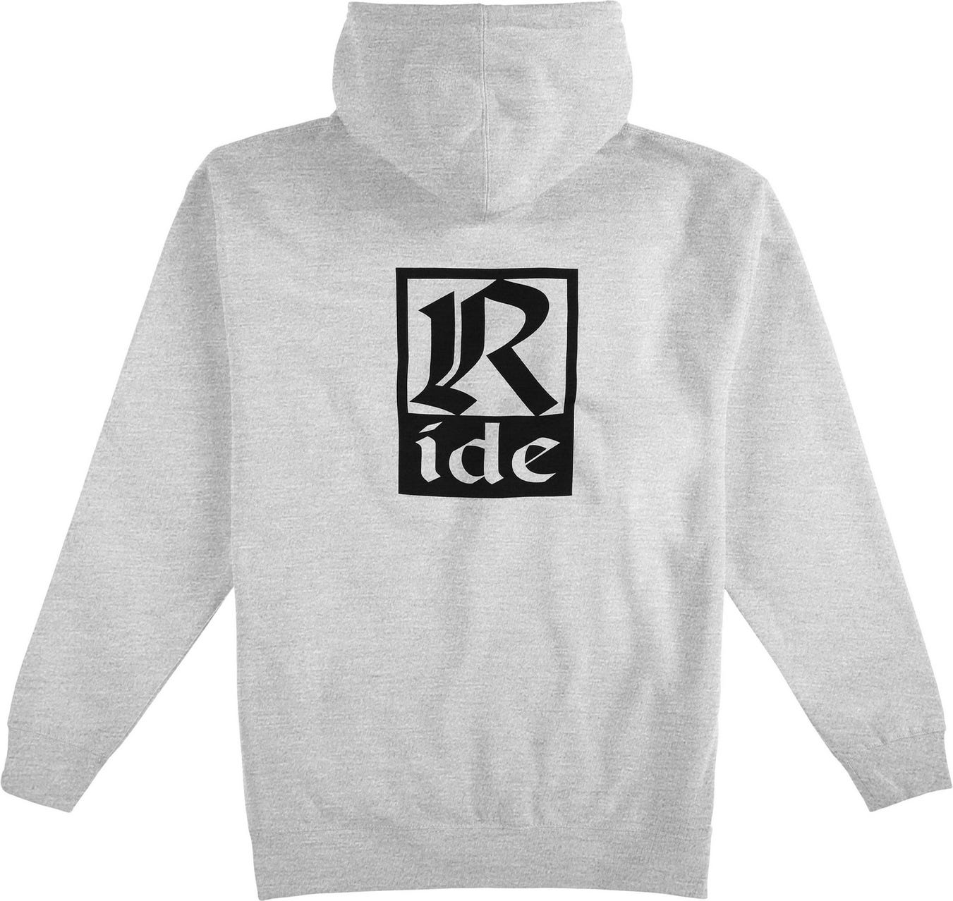 RIDE OLD ENGLISH HOODIE  - HEATHER GREY - Unisex
