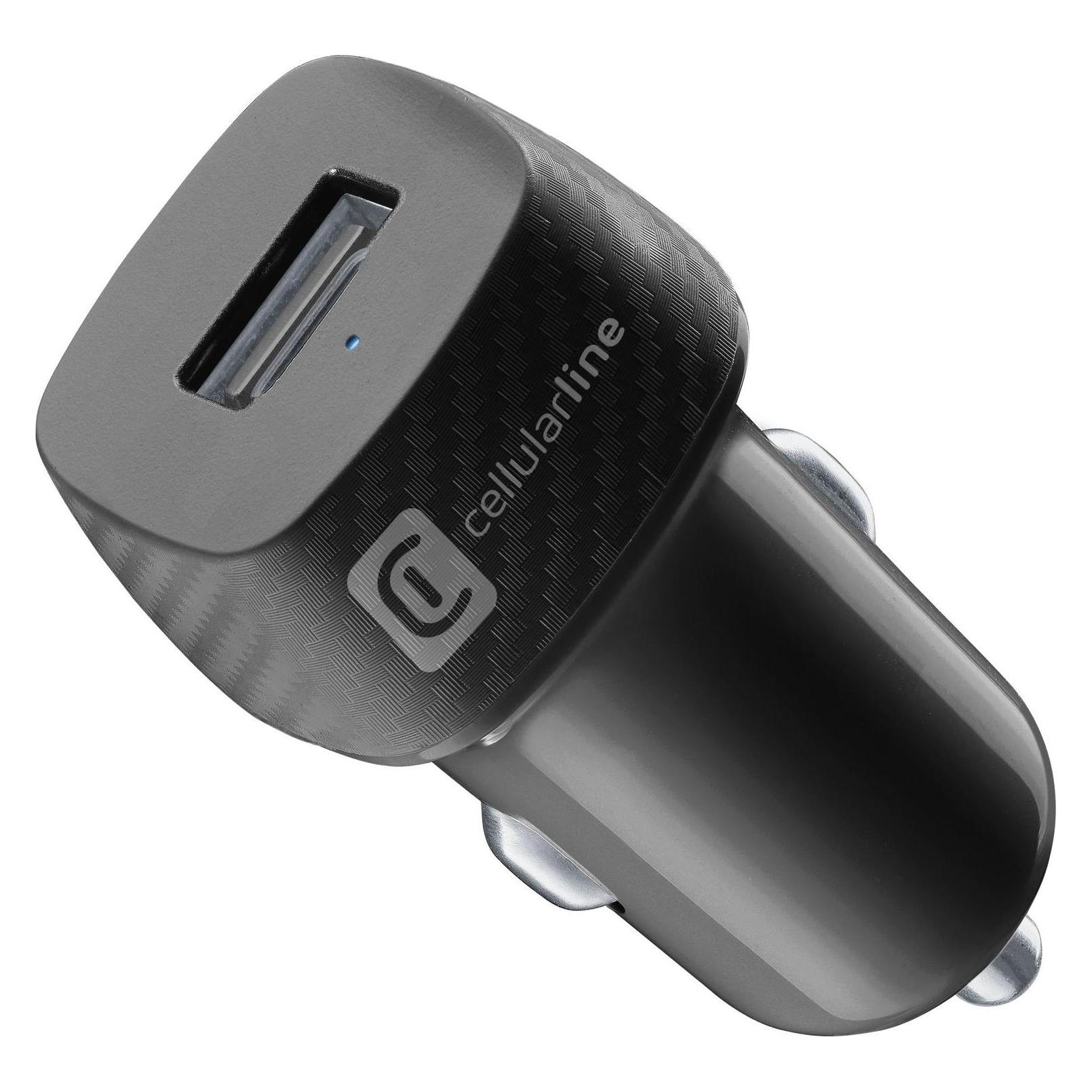 Cellularline USB Car Charger 12W Black (60764)