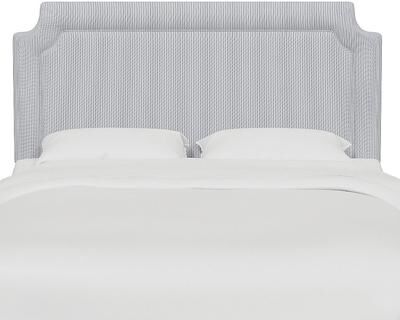 Vanessa Headboard - Clipped, Clipped/Pinstripe Navy, Queen - Grandin Road