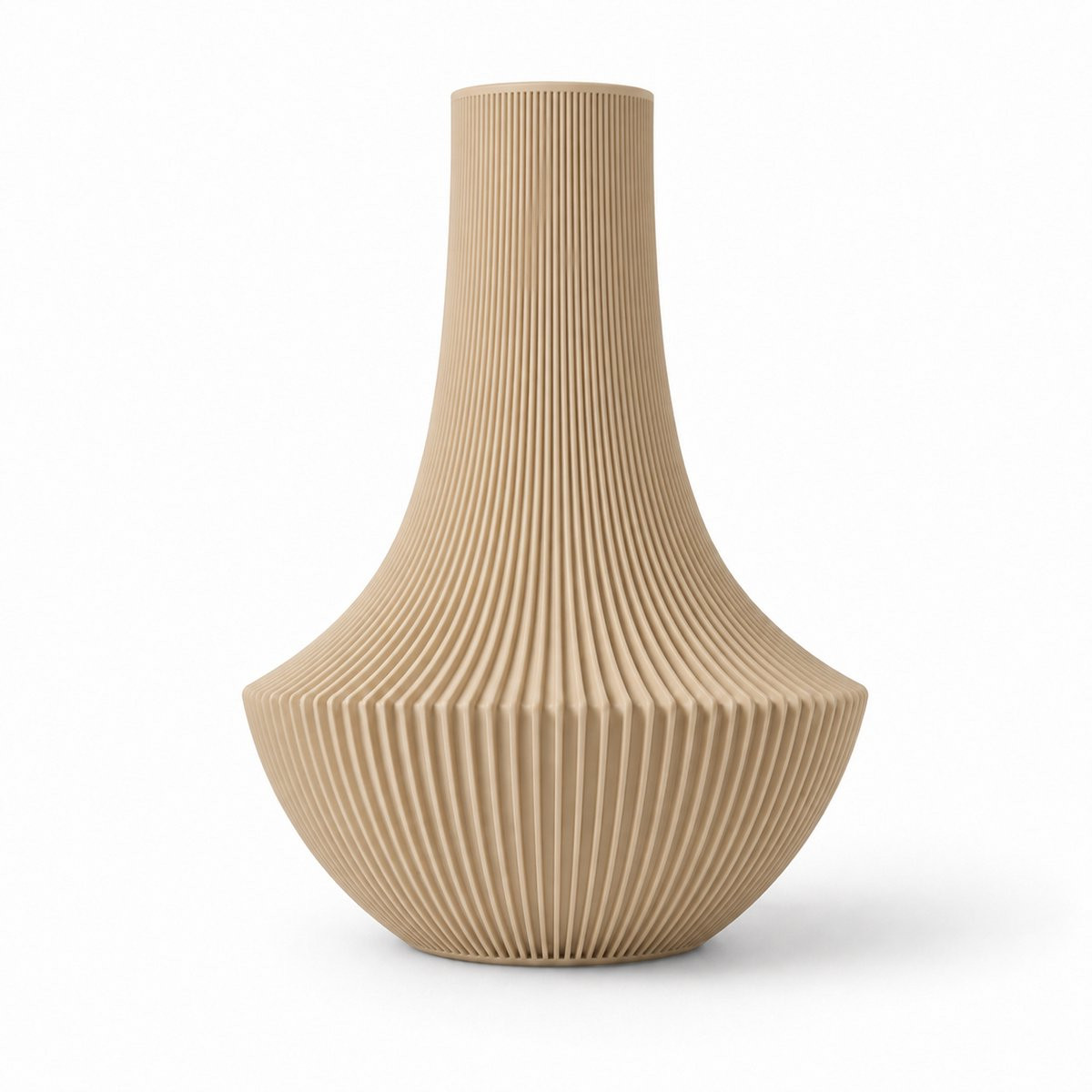 3Dbelgie Geribbelde decoratieve vaas