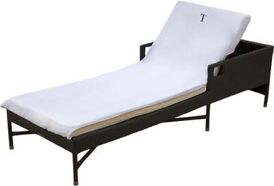 Superior Cotton Terry Monogrammed Patio Chaise Lounge Slipcover