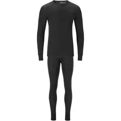 Whistler Cerro Merinowolle Baselayer langarm Skiunterwäsche-Set Herren 1001 - black 3XL