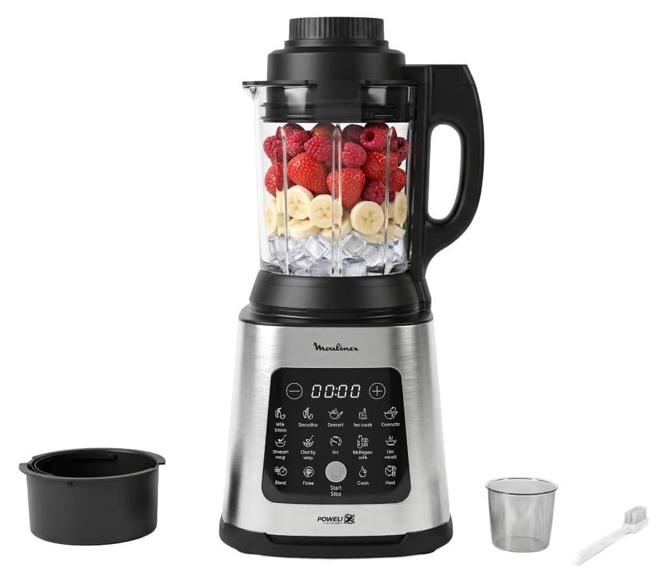 Moulinex PerfectMix Cook LM83SD10, Tischplatten-Mixer, Schwarz, Silber