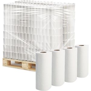 Böttcher-AG Küchenrolle 3-lagig, 50 Blatt/Rolle, Zellstoff, 192 Pack mit je 4 Rollen, Palette