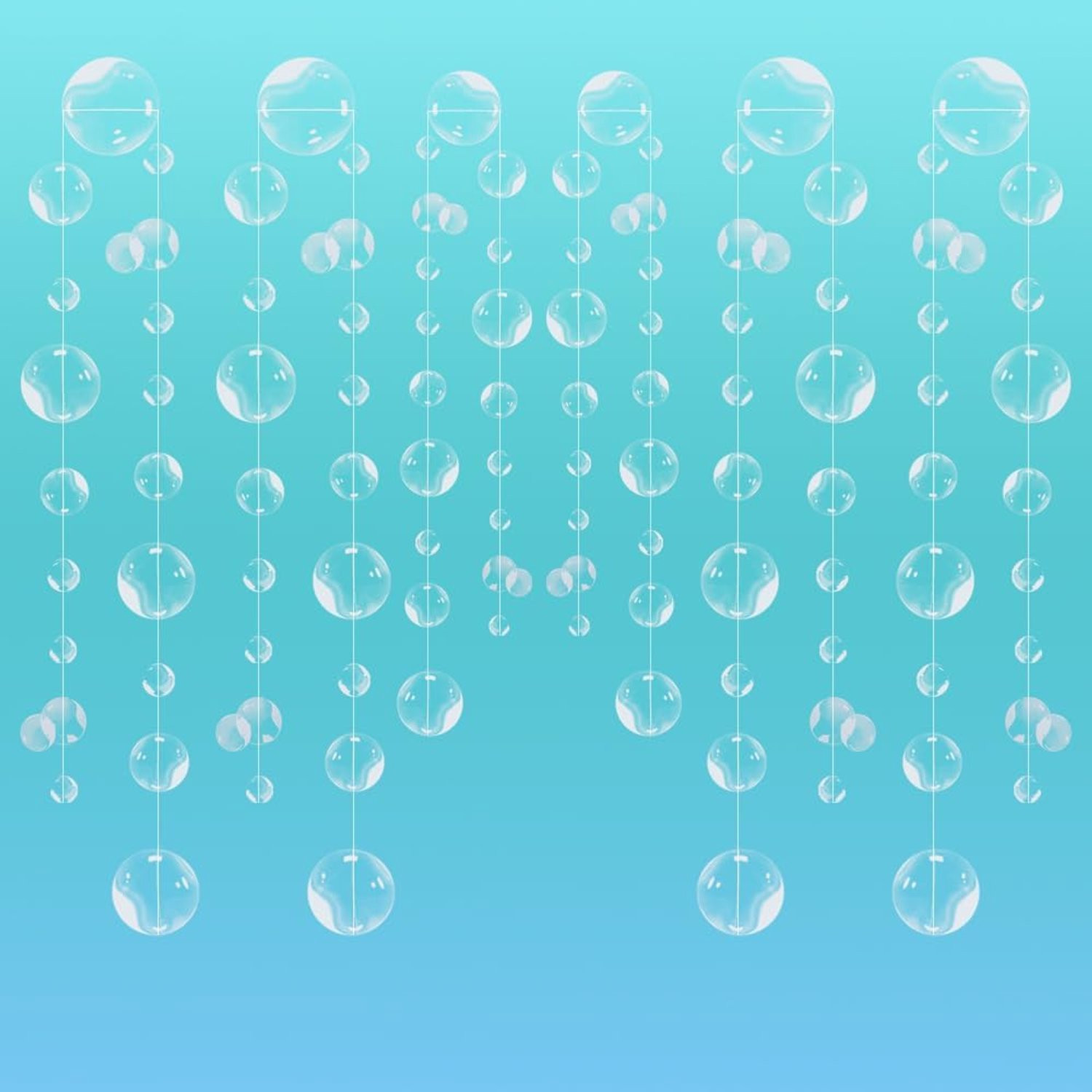 Solidchoice - 6 stuks witte bubble garland decoraties voor feestjes