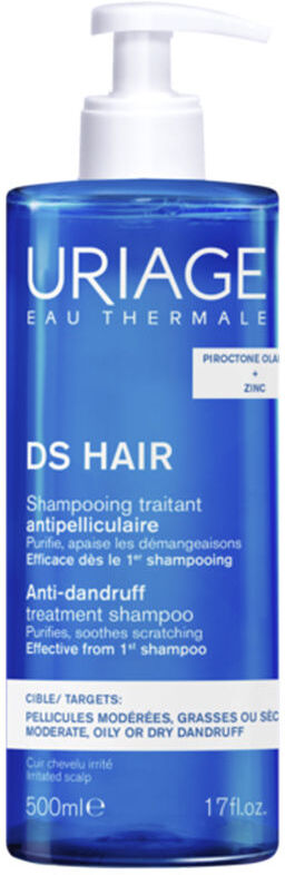 Uriage Ds Champú Caspa Moderada con Piroctona Olamina - Elimina la Caspa Seca y Grasa 500 ml