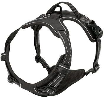 Pet Hub Reflective Adjustable Pet Dog Harness: Breathable Vest For Dogs & Cats XL black