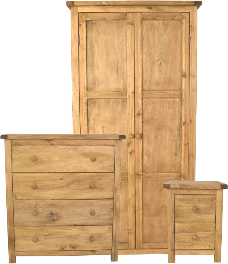 Alpen Home Butler 3 Piece Bedroom Set Waxed Pine