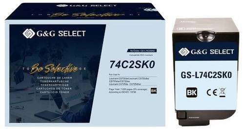 G&G Toner ersetzt Lexmark 74C2SKE Kompatibel Schwarz 7000 Seiten GS-L74C2SK0