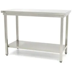 Maxima Edelstahltisch - 180 x 60 cm - höhenverstellbar - mit Ablagefläche