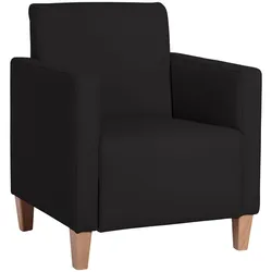 SESSEL Karol Bezug Kunstleder Buche natur / schwarz