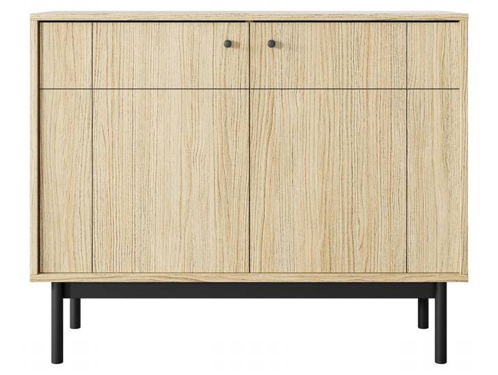 Selsey JAPANDIES - Buffet 3 portes aspect chêne 104 cm