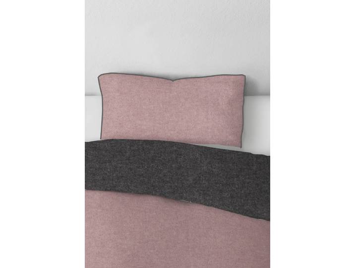 Melange-Flanell Kissenbezug Zordo Violett/Brombeere 40 x 80cm Flanell