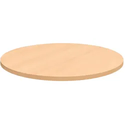 pemora Tischplatte Laminat (HPL) D80 cm - 26 mm stark, Dekor Buche natur