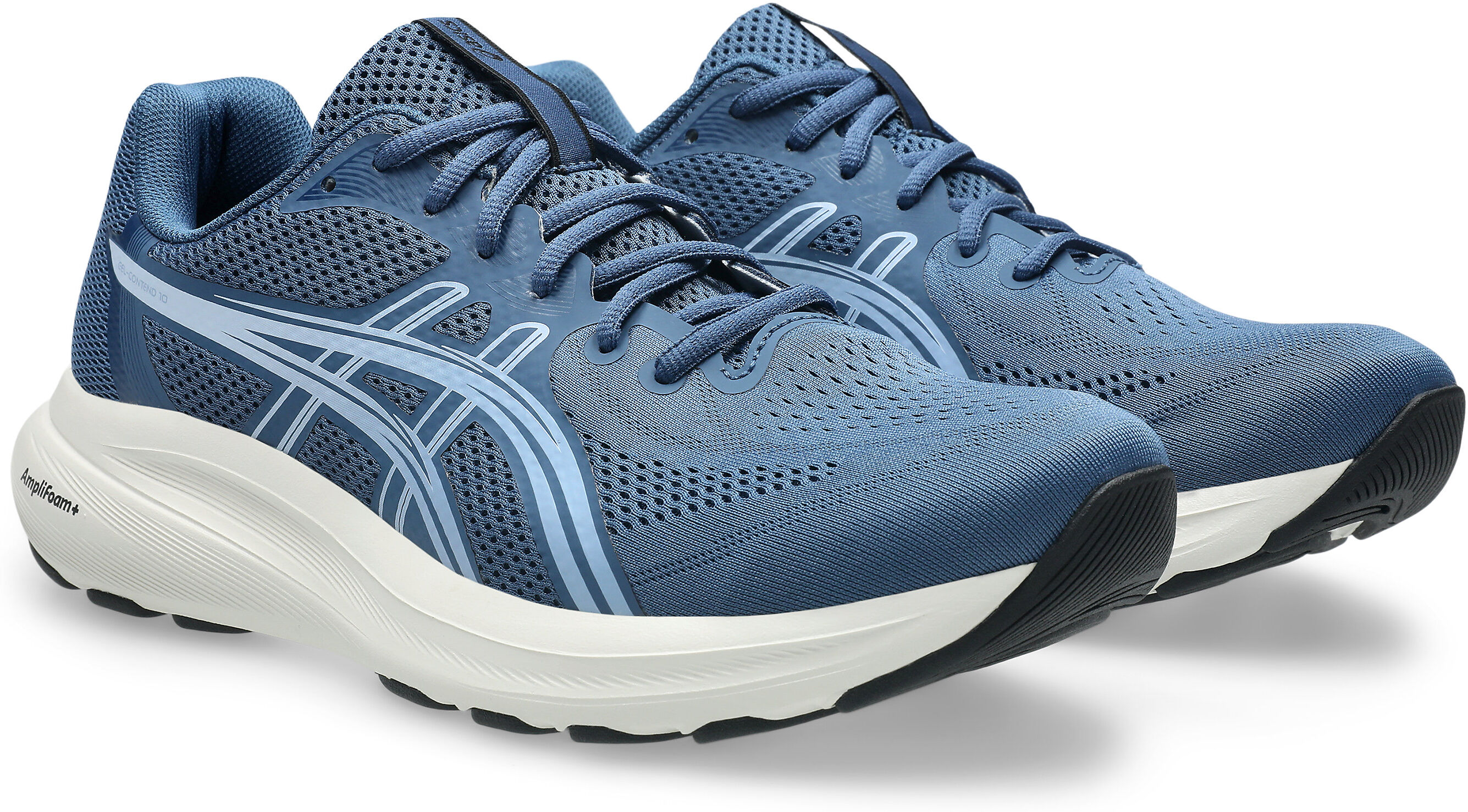 Laufschuh ASICS "GEL-CONTEND 10", Herren, Gr. 46, blau (grand shark, calm indigo), Synthetik, Schuhe Laufschuh grand shark, calm indigo 46