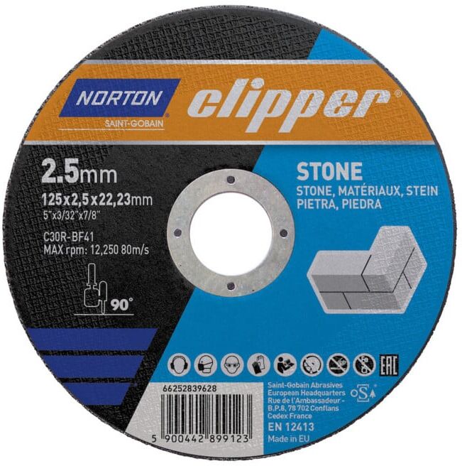 CLIPPER Disque de découpe pierre C30R-125x2,5x22,23mm ; Saint-Gobain (66252839628)