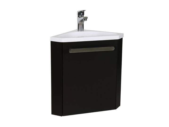 Meuble lave-mains d'angle suspendu